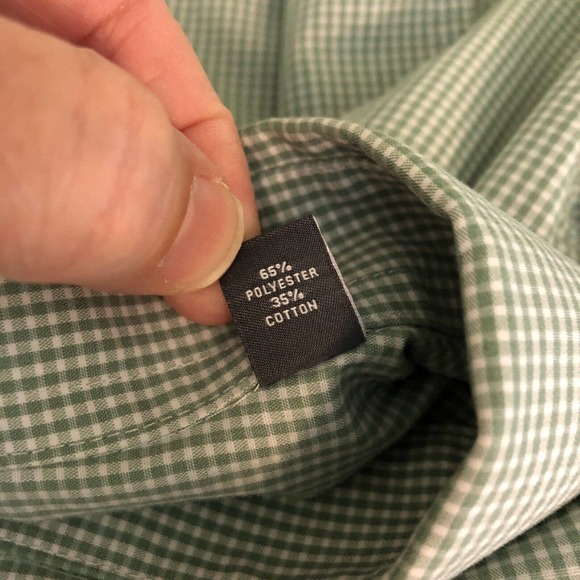 Van Heusen Checkered Dress Shirt Men Large 16.5 34-35 Regular Fit Wrinkle Free - Picture 5 of 9